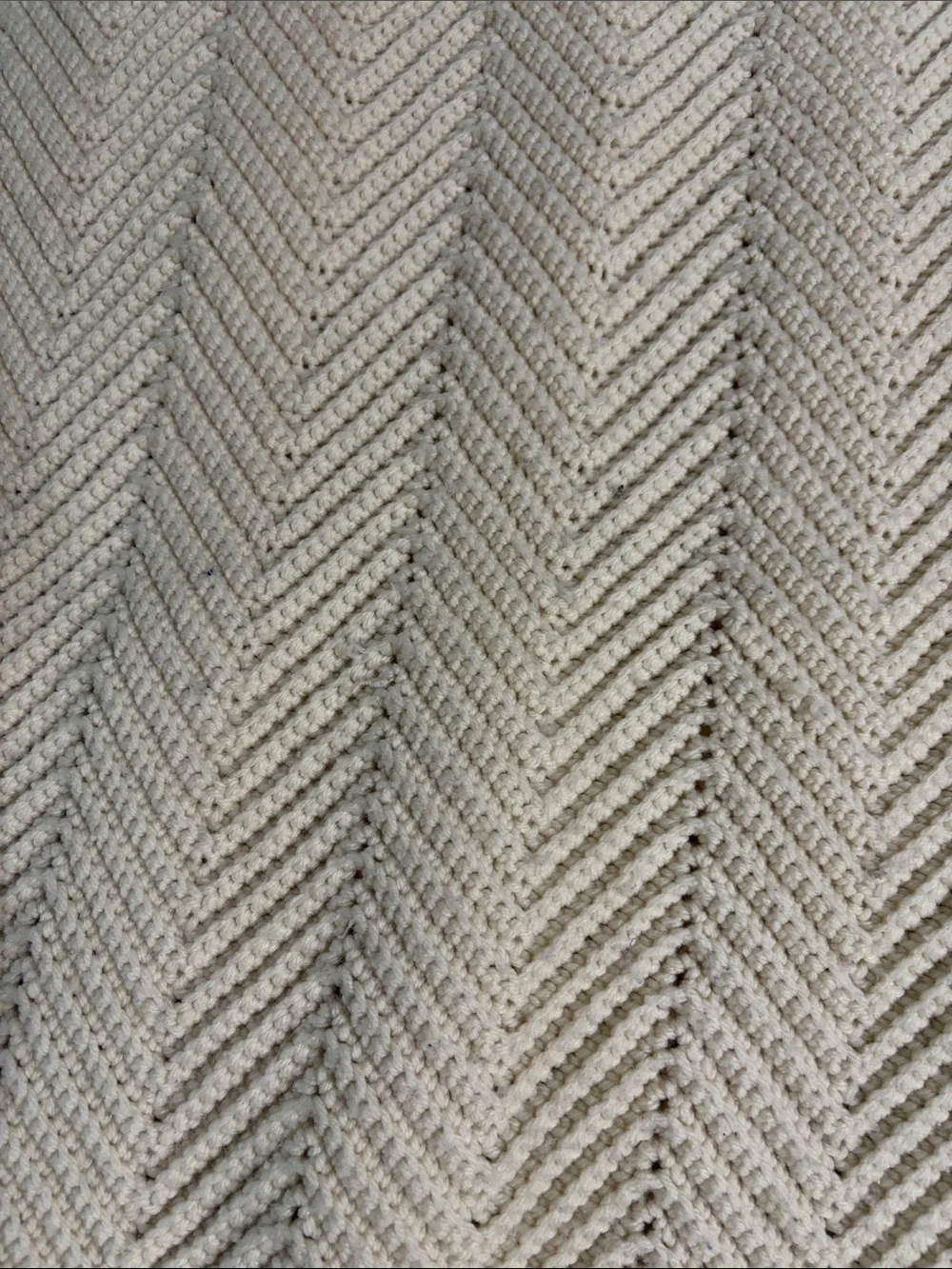 Vintage Cream Afghan Blanket